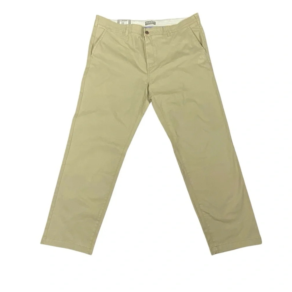 Falls Creek Chino Pants Men's 44X32 Beige Straight Leg Flat Front Stretch NWT